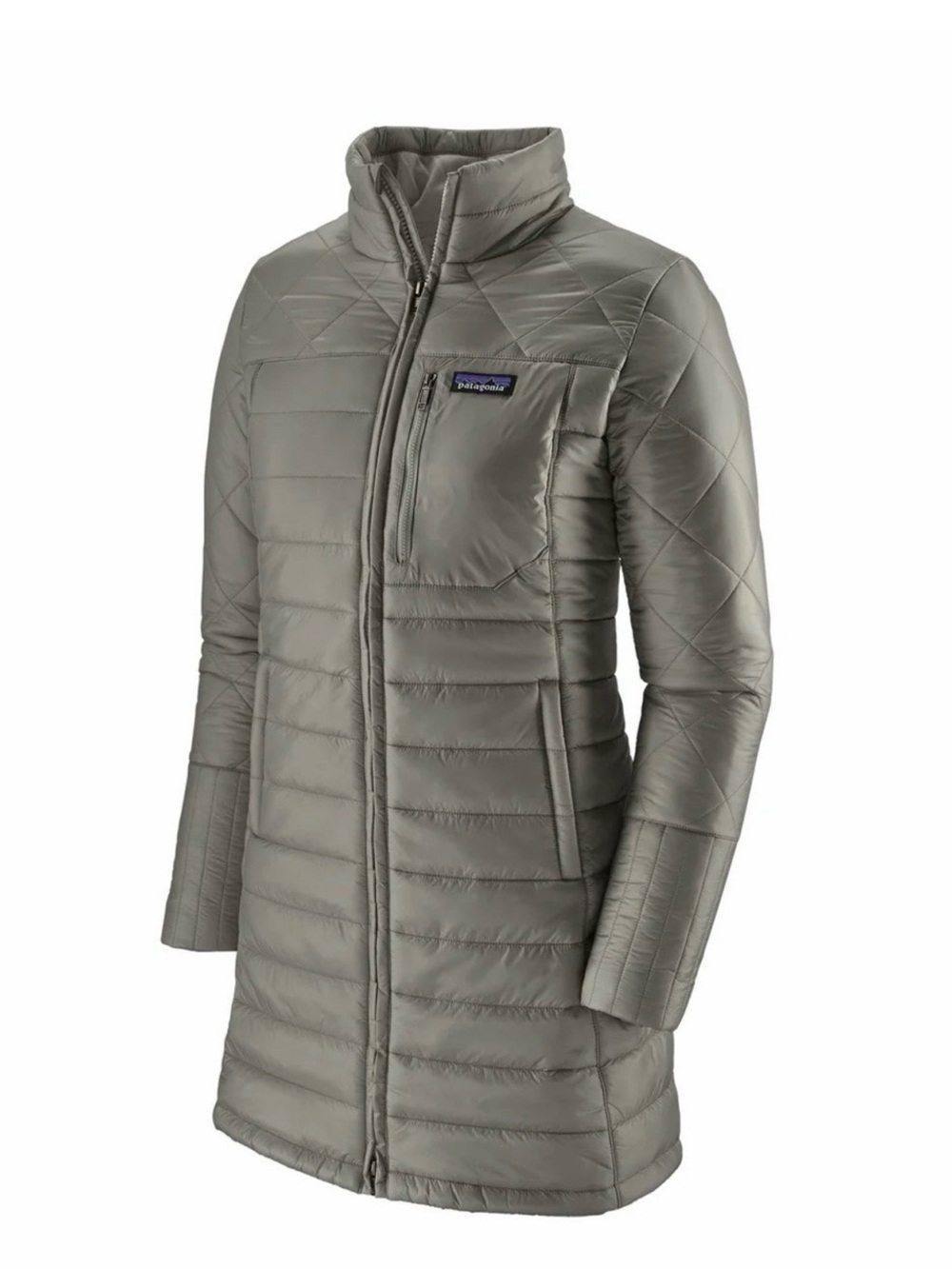 Patagonia Women's light grey Quilted Long Puffer Coat
